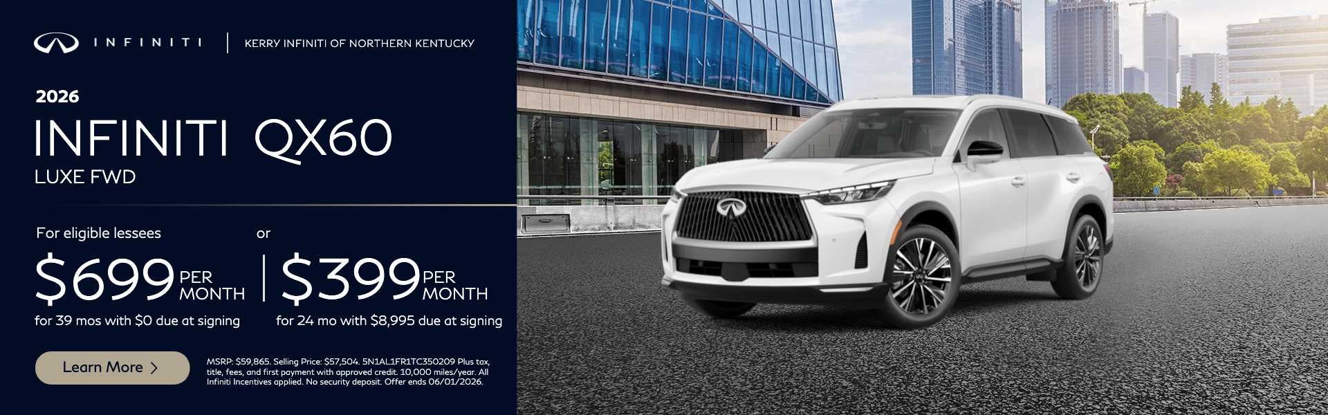 QX60 Offer